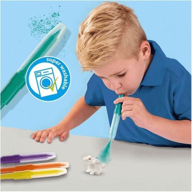 SES Creative Blow airbrush pennen Dino's surprise 3x
