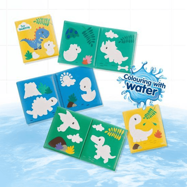 SES Tiny Talents Badboek Kleuren Met Water Dino's