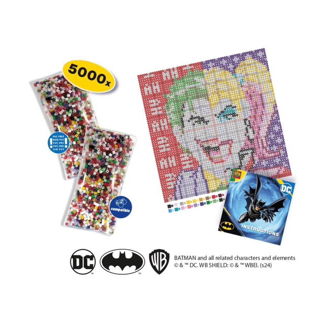 SES Creative DC Comics  Joker and Harley Quinn strijkkralen kleurenmix