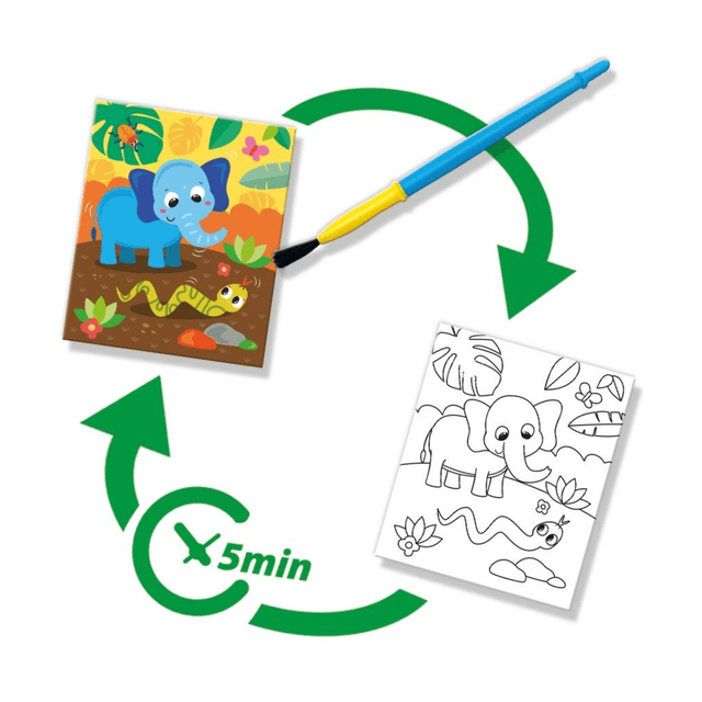 SES Creative Kleuren met water kleurboek Safari editie (inclusief waterstift)